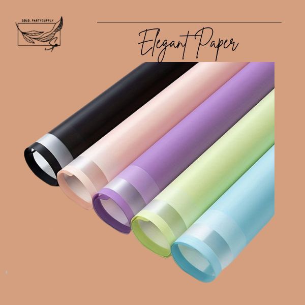 

(SW) TERLARIS ELEGANT WRAPPING PAPER CELLOPHANE FLOWER BOUQUET WAXXY FRAME KERTAS BUKET KERTAS KADO