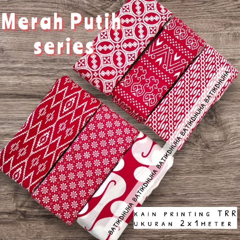 Kain batik Merah putih / kain merah putih HUT RI / Batik Merah Putih