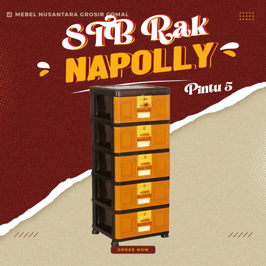 STB LEMARI PLASTIK NAPOLLY|LEMARI PLASTIK MURAH|LEMARI PLASTIK LACI NAPOLLY ORI|LEMARI MURAH