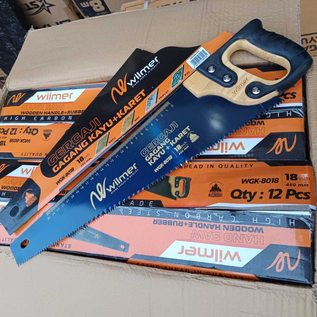 gergaji runcing 18"-hand saw-gorok-gergaji kayu gorok tangan serbaguna willmer