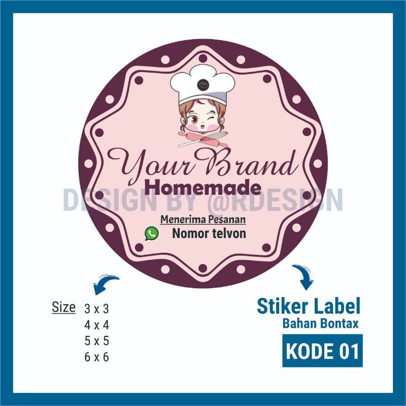 

stiker bulat lebel produk dengan cutting