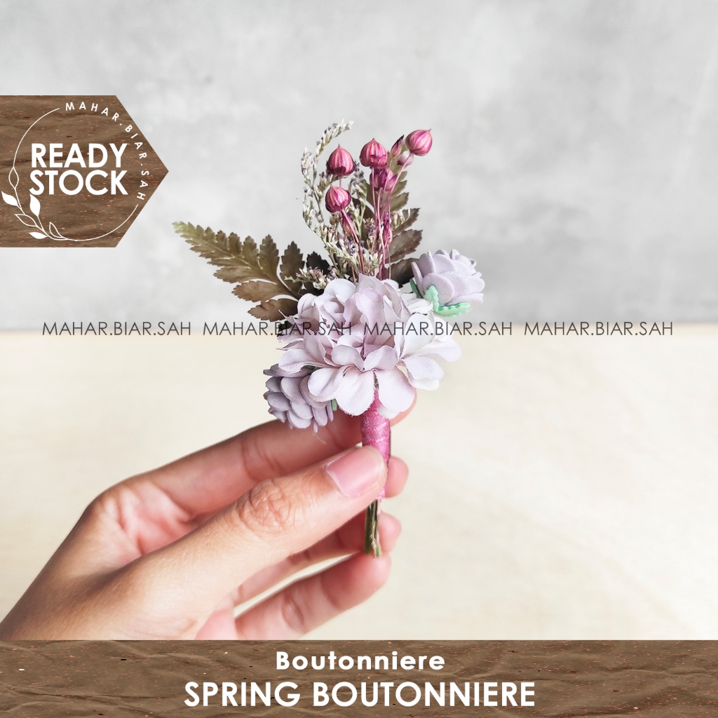 RS Spring Boutonniere VIOLA / bros bunga kering / bunga jas / bros bunga jas / dried flowers