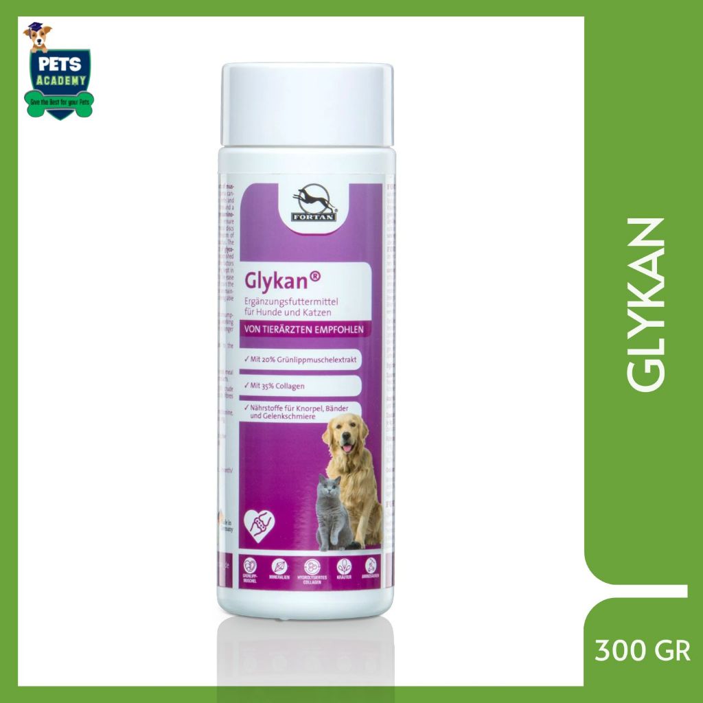 vitamin anjing kucing tua - vitamin sendi kaki kucing anjing - fortan glykan 300 gr