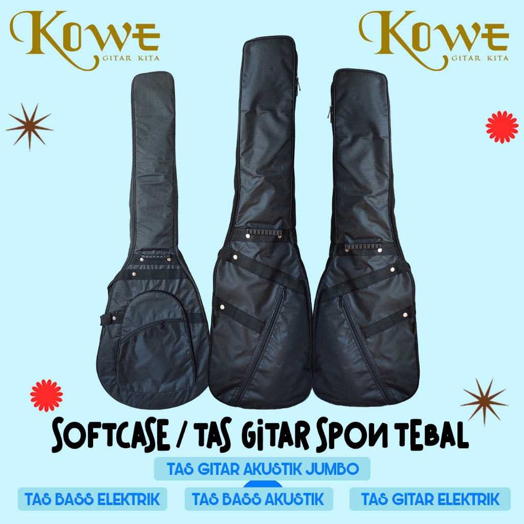 Softcase gitar akustik / tas gitar akustik spon tebal