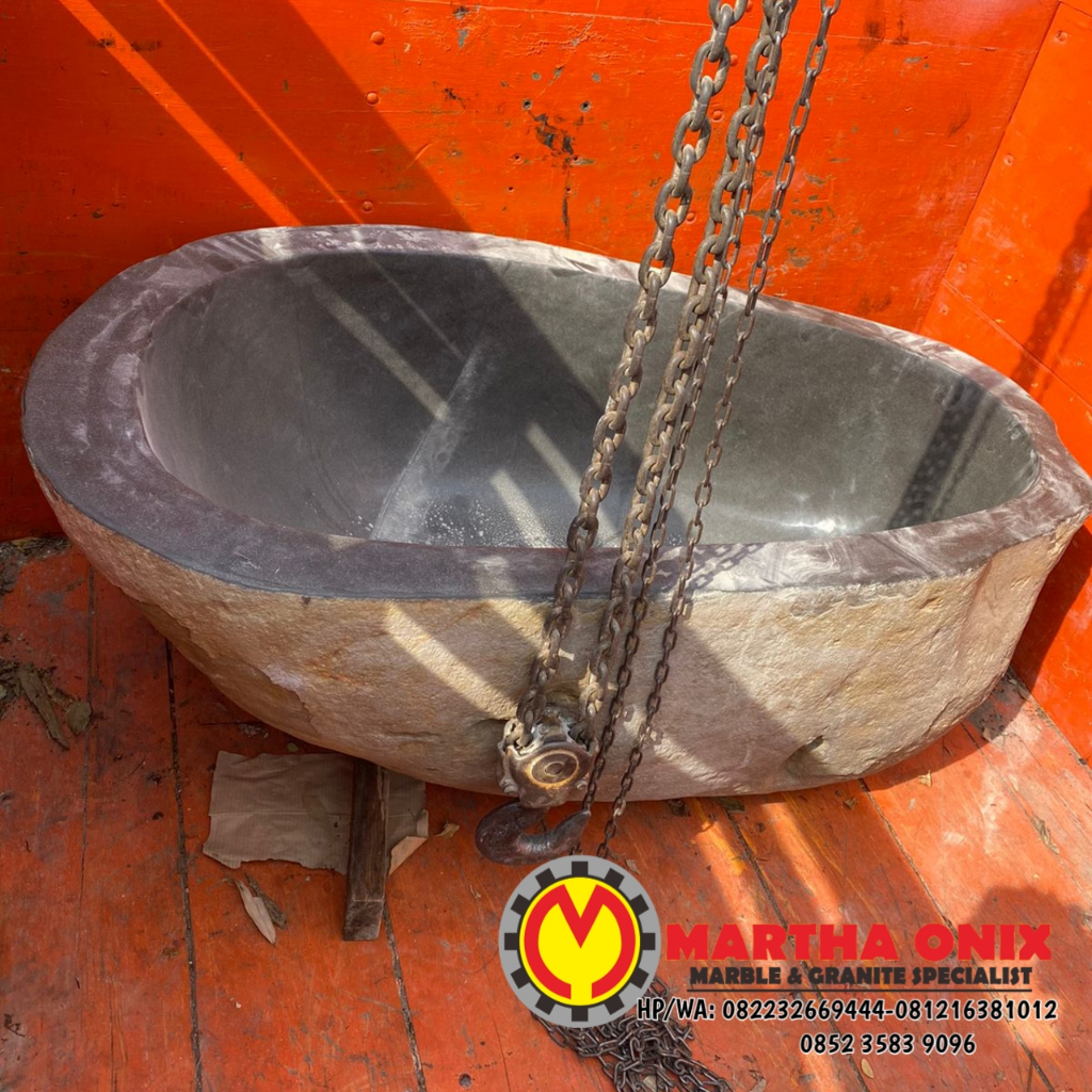 Bathub bak Mandi Batu KalI Ukuran Kecil 90x170 cm