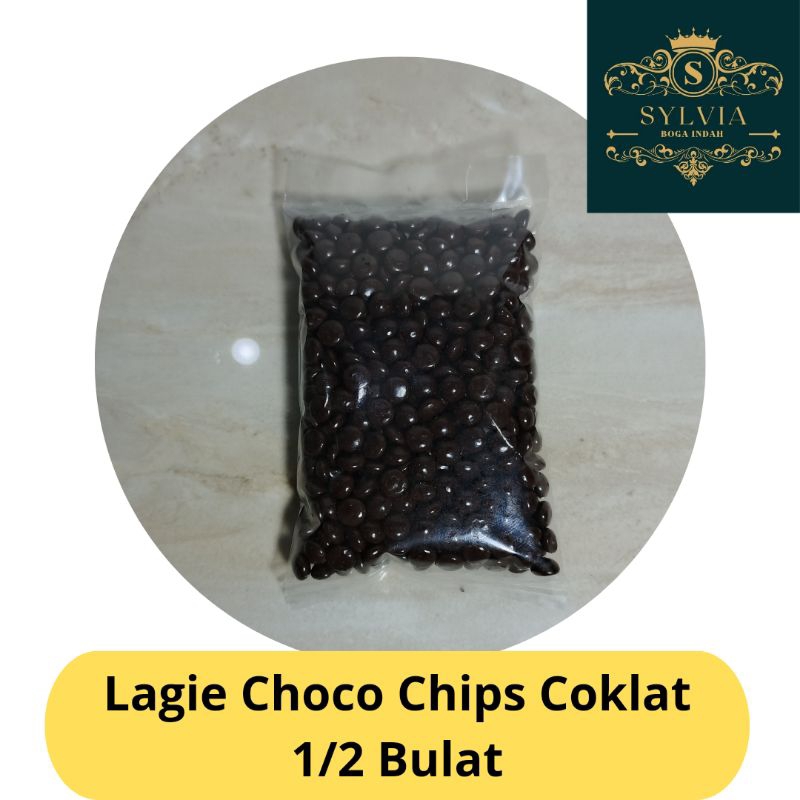 

Lagie Choco Chips Coklat chip 1/2 Bulat 100 gr Repack