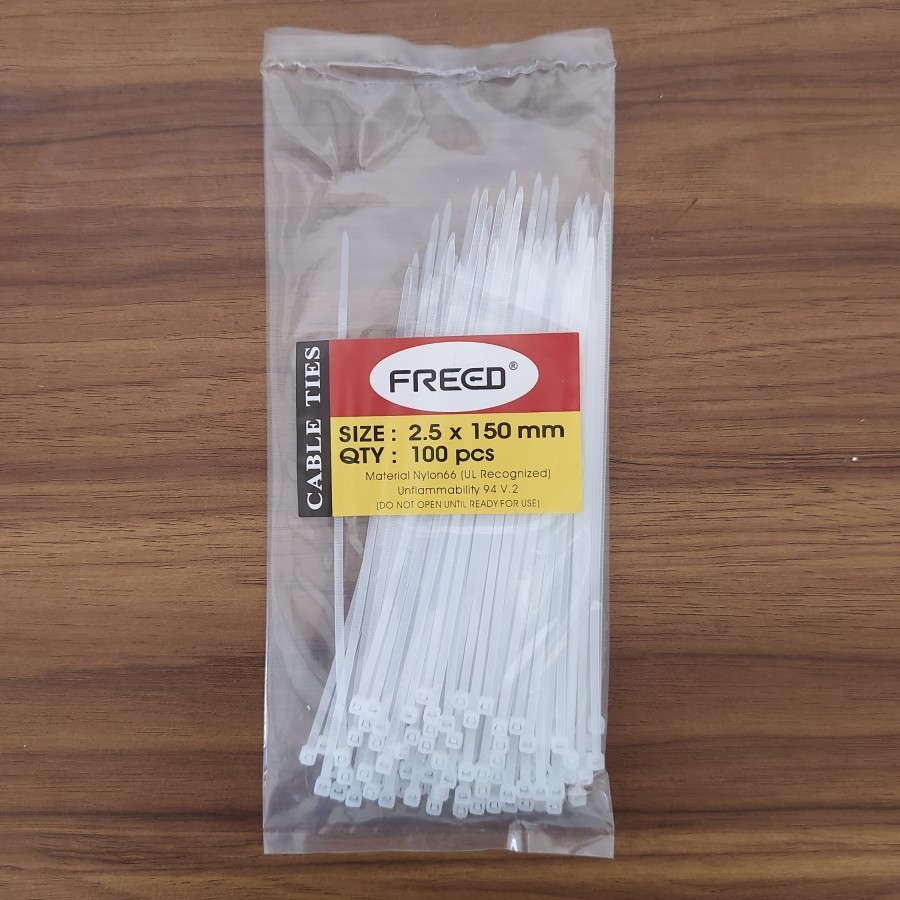 

Kabel Tie 2.5 x 15cm Putih Cable 1 Pack 100pcs Ties Pengikat 2.5x15cm Serbaguna 2.5mm x 150mm Nylon 66