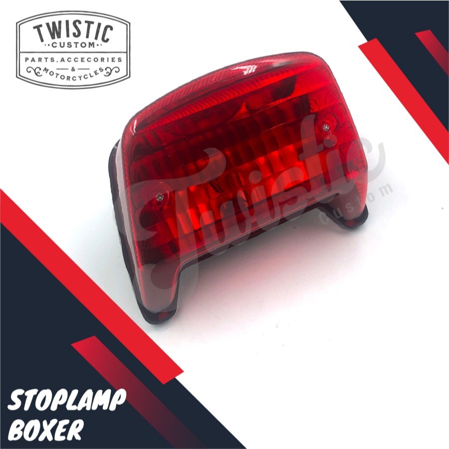 Stoplamp Lampu Rem Belakang Boxer Motor Custom Universal