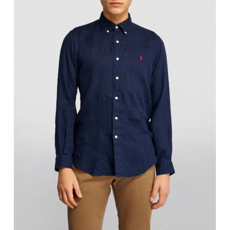 Polo Ralph Lauren linen long shirts navy