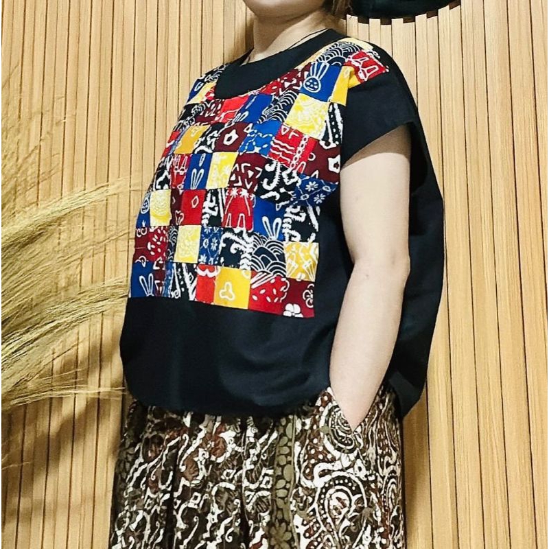batik blouse kombinasi
