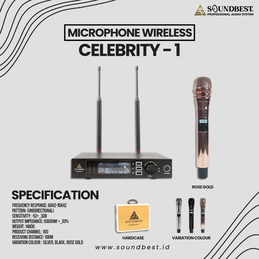 SOUNDBEST MICROPHONE WIRELESS CELEBRITY-