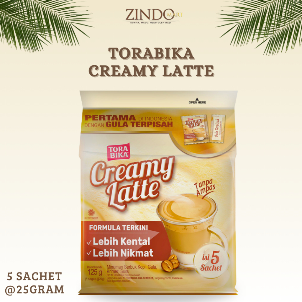 

TORABIKA CREAMY LATTE ISI 5 SACHET X 25GR KOPI BUBUK INSTAN POUCH