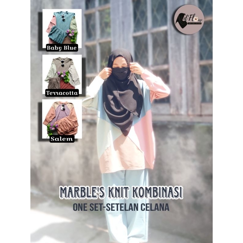 one set knit rajut import - marble's knit