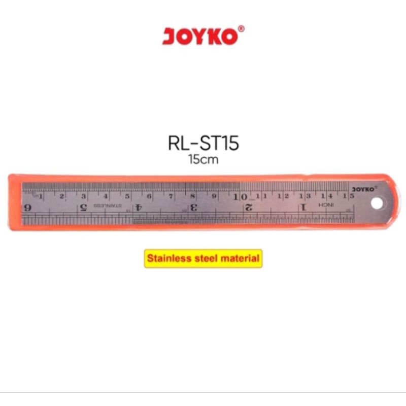 

Penggaris Besi Joyko ukuran 15 cm / Ruler Stainless Steel