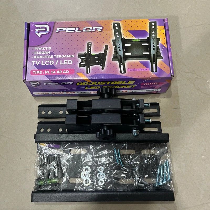 Bracket tv 32 inch Pelor Bracket dinding tembok premium