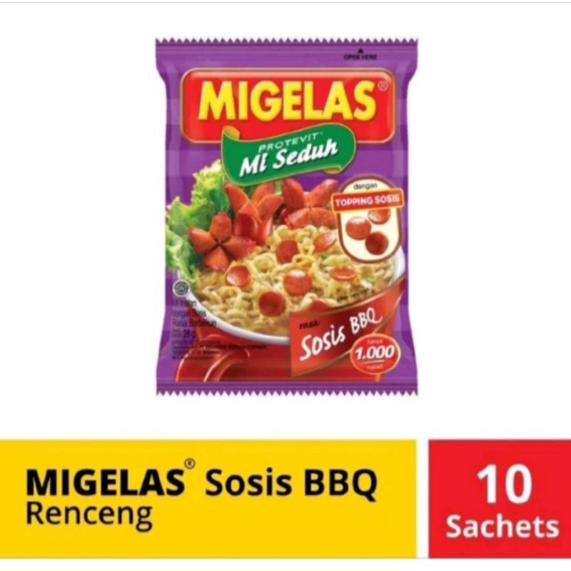 

Mi Gelas Mi Instant Rasa Sosis BBQ 1 Renceng isi 10 Sachet