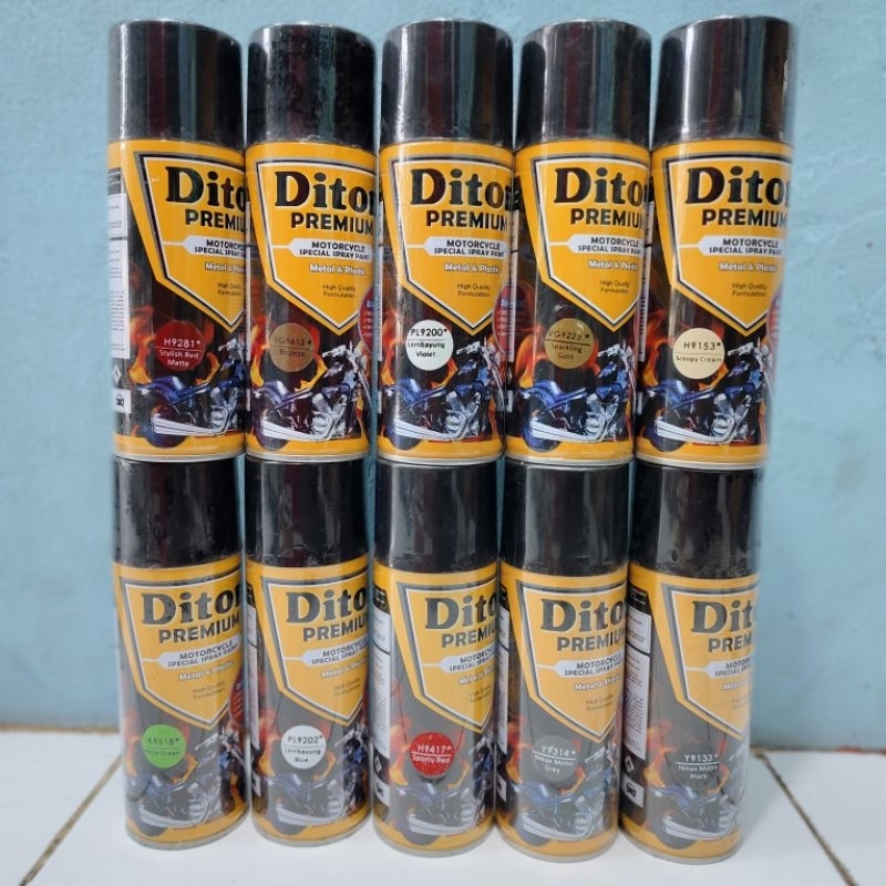 Pilok Pilox Cate Semprot DITON PREMIUM Bintang 1 400cc/ 400ml Ready Berbagai Macam Warna Sporty Red-