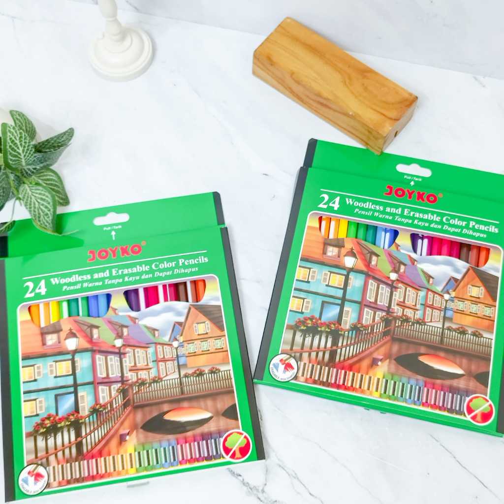 

Joyko Original 100% Woodless Erasable Color Pencils Pensil Warna Dapat / Bisa Dihapus CP-115 24 Pcs Warna Hexagonal Alat Tulis Mewarnai Anak - Anak Dewasa