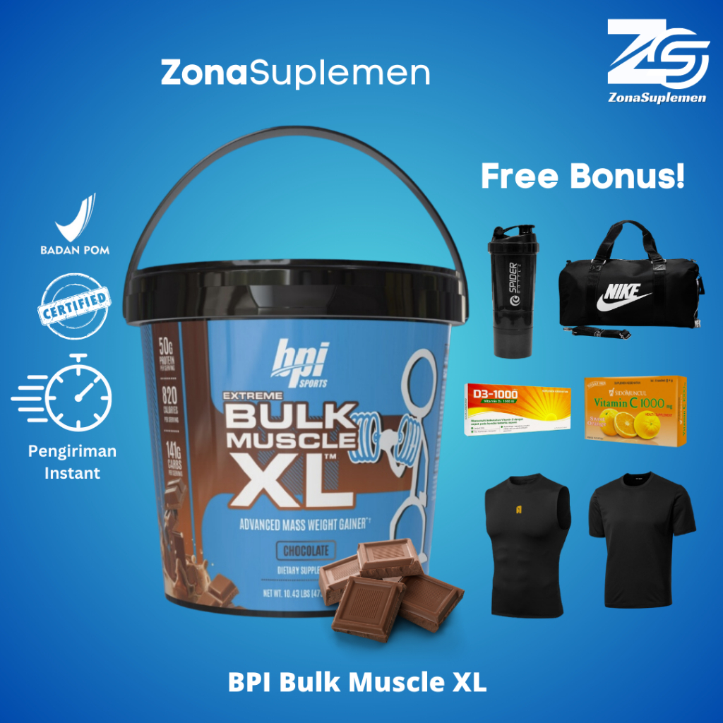 BPI Extreme Bulk Muscle XL 10 Lbs Weight Mass Gainer BPI Sports
