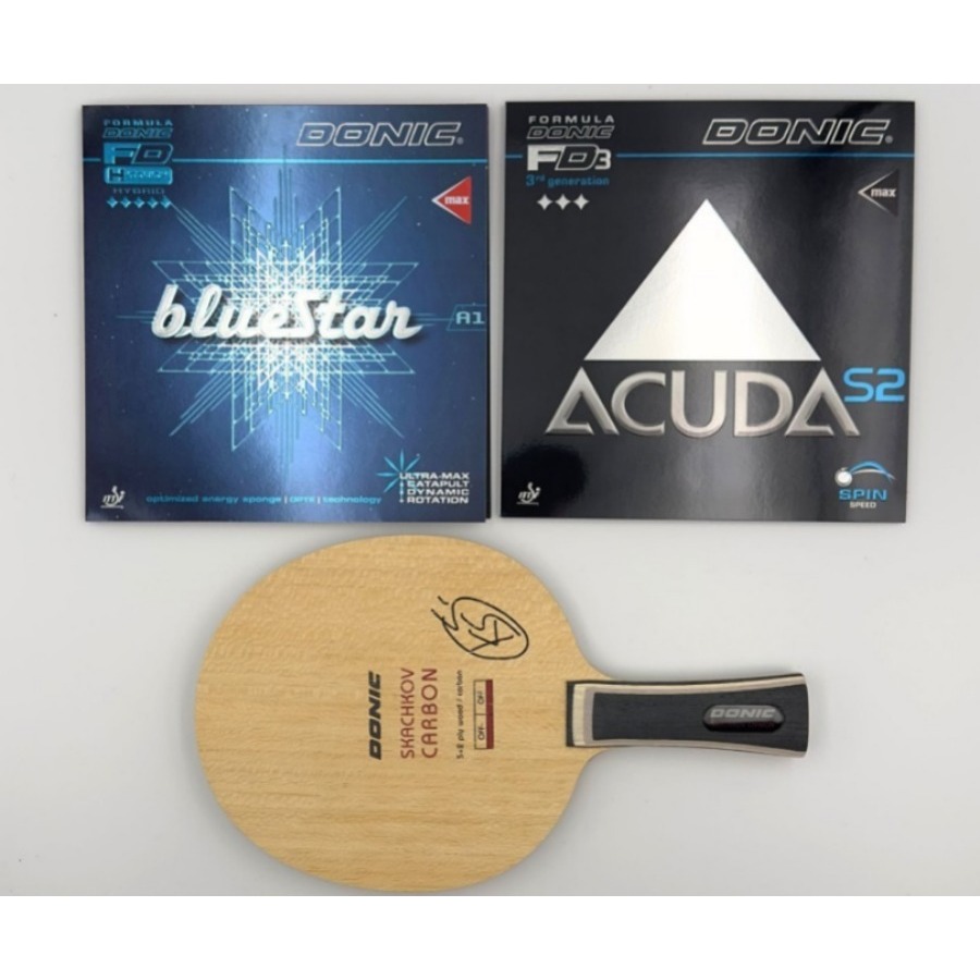DONIC - Paket Bet Pingpong Donic Skachkov Carbon level Pemain Serang Profesional
