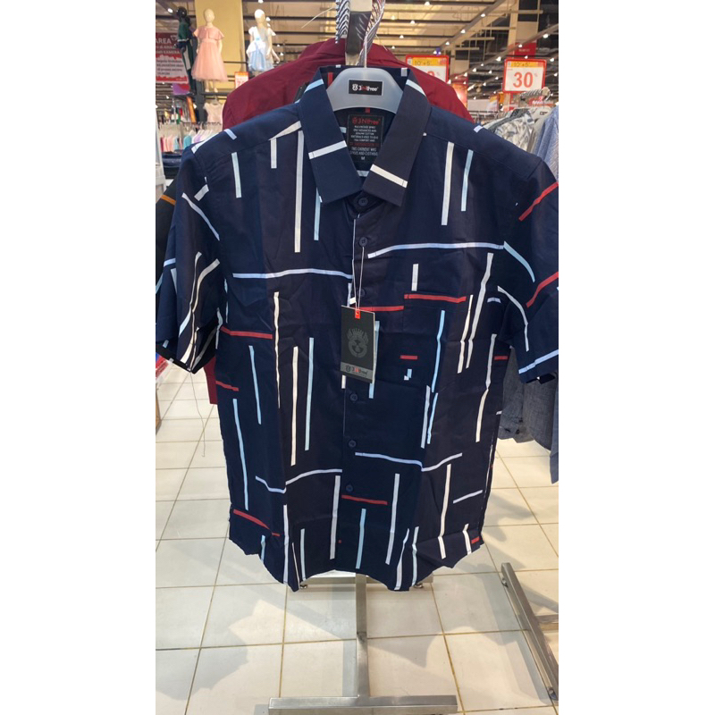 Kemeja motif casual 3’Nthree