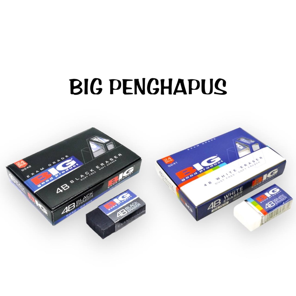 

[BIG HTM-PTH 4PCS] PENGHAPUS BIG HITAM PUTIH MIX/ERASER PENSIL KECIL