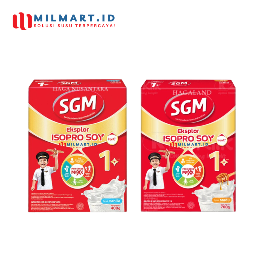 SGM SOYA ANANDA ISOPRO SOY 1+ (1-3 TAHUN) VANILA/MADU 400 G SUSU FORMULA BAYI ALERGI SUSU SAPI