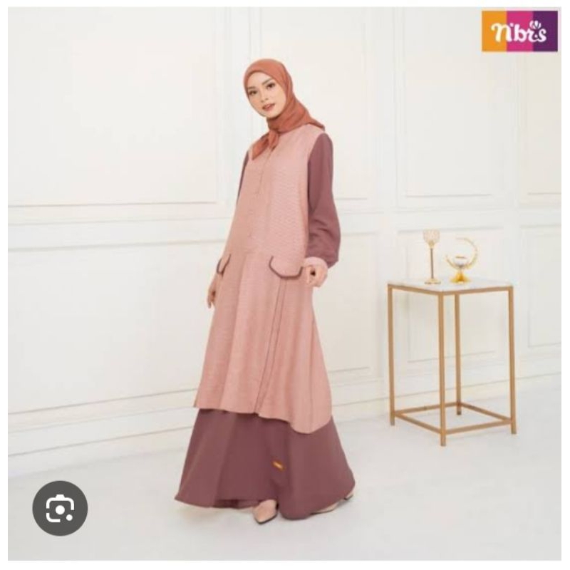 baju gamis wanita alesha gamis by nibras