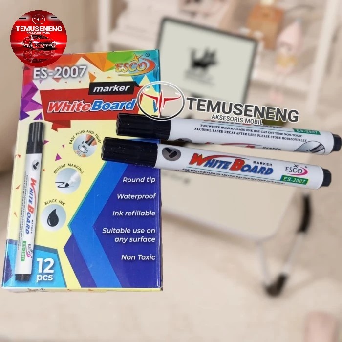 

ESCO ES-2007 Spidol WHITE BOARD Marker Papan Tulis Buku Kayu Tidak Permanen