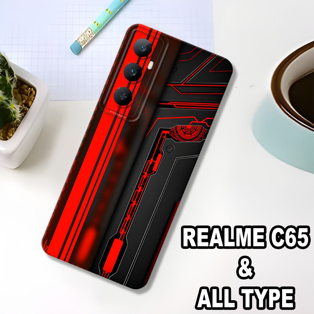 (GC11) Softcase karet Hp REALME C65 Terbaru 2024 / Case Cowok / Case REALME C65 Silikon Tpu Pro Came