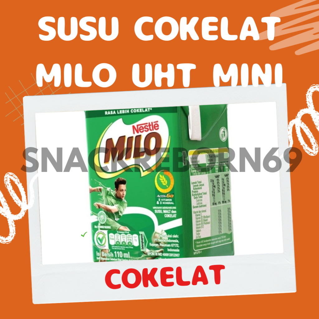 

Milo Susu Cokelat UHT Mini 110 ml 1 Pack Isi 2 Pcs