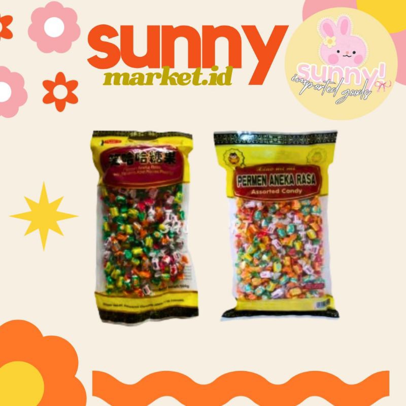 

SUNNYMARKET - XIAO HAHA XIAO HA HA PERMEN CANDY IMPORT IMPOR IMPORTED CANDY FRUIT CANDY BUAH ANEKA RASA 500 GR