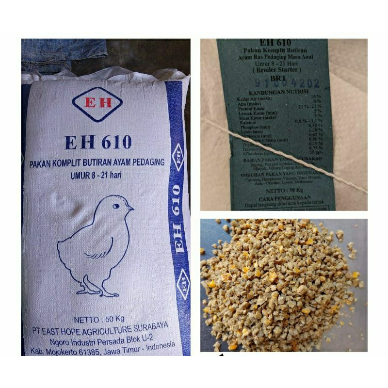 EH 610 Butiran Pakan Ayam Pedaging Pakan Ayam Pedaging