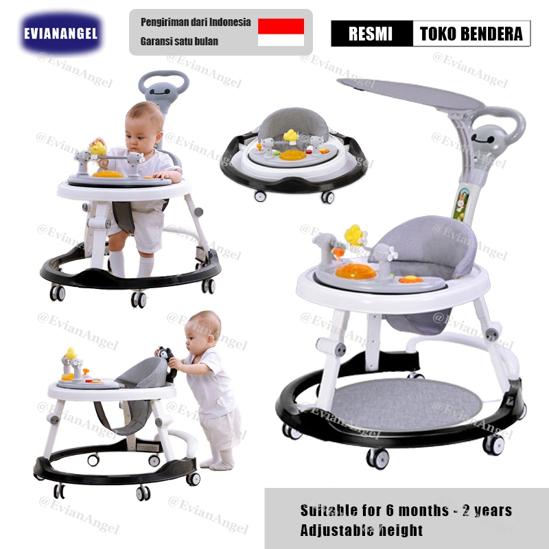 EVIANANGEL  Baby Walker / Lipat Musik Walker Bayi Baby Walker Family Kereta Dorong Bayi Bisa Lipat A