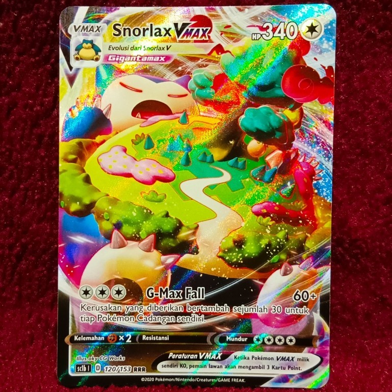 Snorlax VMAX v max RRR - Pokemon TCG Indonesia foil holo