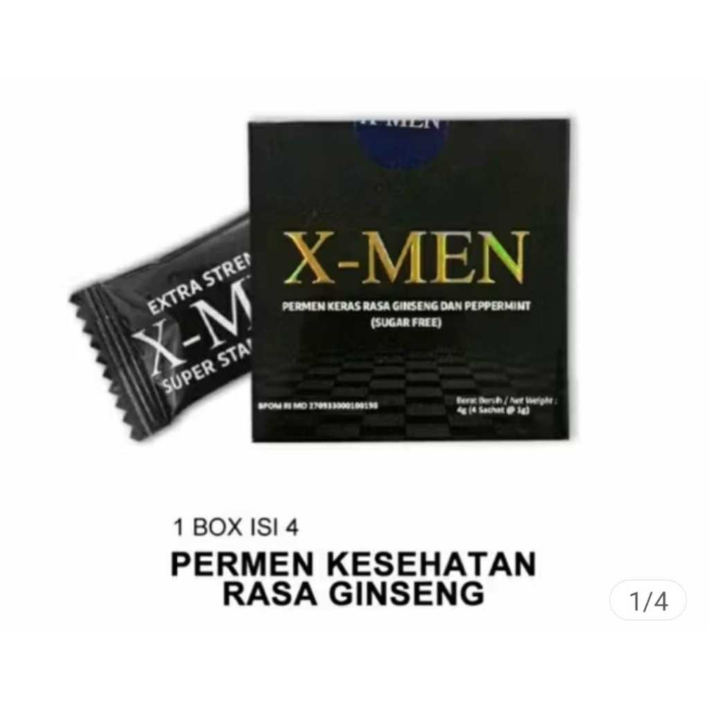 

XMen Pria Candy Premium isi 4 Pcs / X Men Permen Ginseng Pria Premium