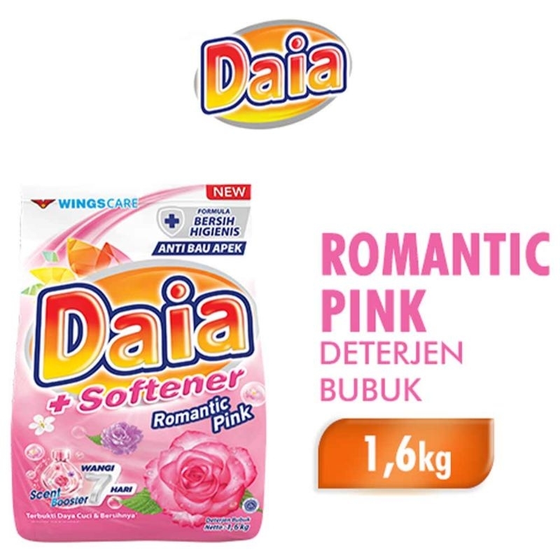 Daia Deterjen bubuk Romatic pink 1.5 kg (Deterjen bubuk)