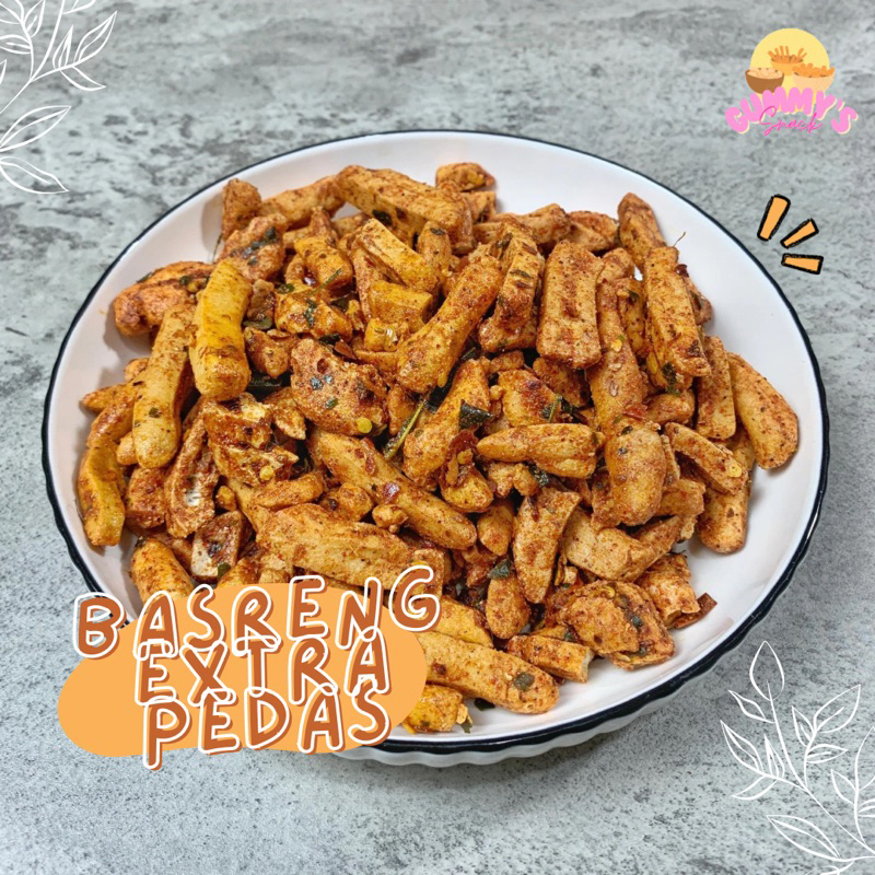 

(100 GR) GUMMY SNACK - BASRENG EXTRA PEDAS / usus pedas / usus crispy pedas / usus goreng / kripik usus / basreng / basreng pedas / seblak rafael / krupuk pedas / krupuk mawar / mie gulung / mielung / kripik kaca / kripik setan / kripik kentang