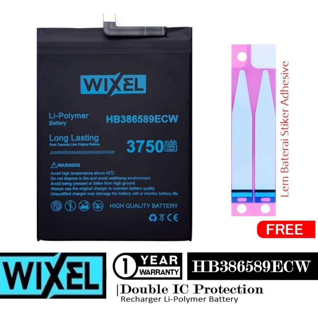 Baterai Wixel Huawei Nova 3 Nova 4 Nova 5T HB386589ECW Double 2IC Protection