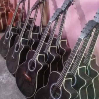 GITAR KUSTIK CUSTOM NECK UTUH MURAH MERIAH