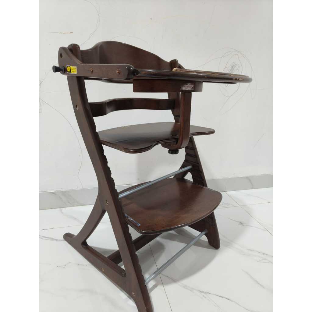 yamatosa sukusuku plus table high chair / highchair yamatoya japan jepang kursi bayi foldable kayu t