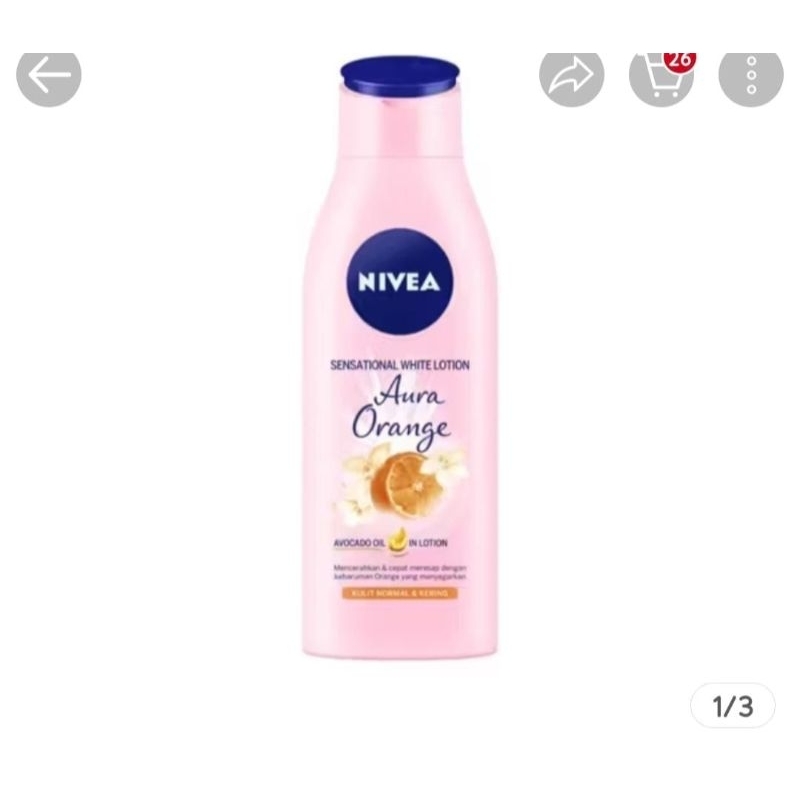 nivea sensational white lotion aura orange