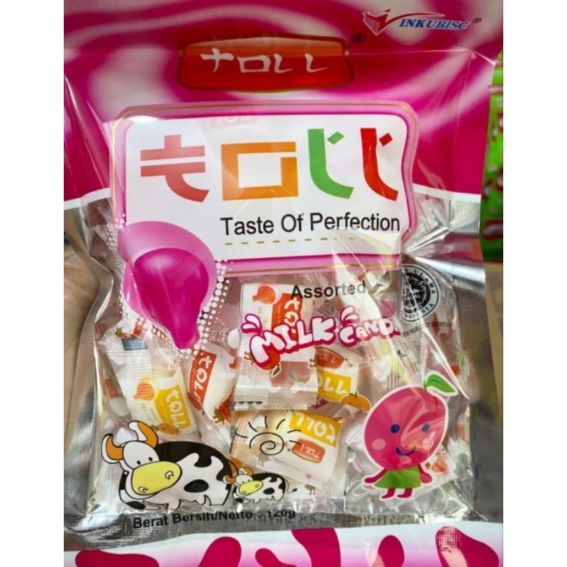 

Toll Milk Candy Original Aneka Rasa Buah | Permen Lunak Rasa Susu Mix Rasa Buah Jeruk Strawberry Taro Ukuran 120 Gram