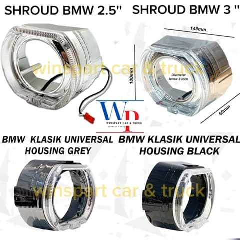 Shroud BMW 2.5 Inch 3 inch (Harga per 1 pcs)/ Shroud BMW Black Housing Universal PNP For 2.5 & 3 Inc