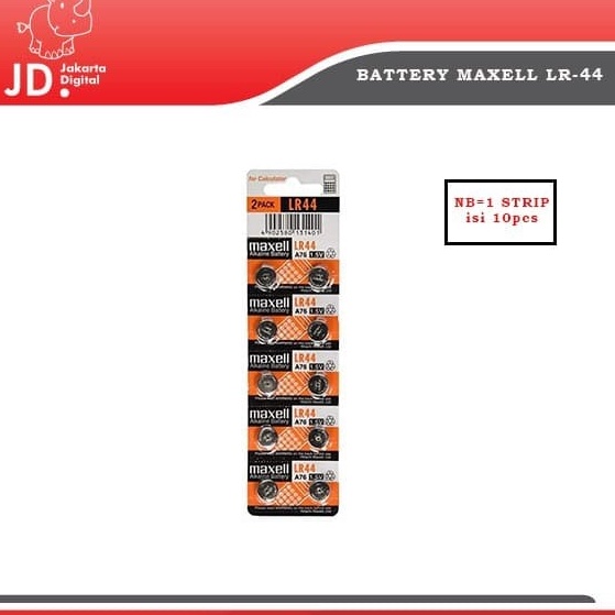 MAXELL LR44 BATTERY MAXELL LR 44 1 STRIP