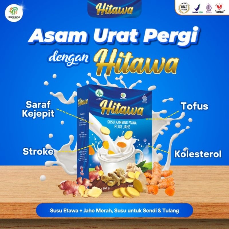 

Hitawa Susu Kambing Etawa plus Jahe 200gr bantu Kuatkan Tulang Sendi Cegah Asam Urat dan Kolesterol