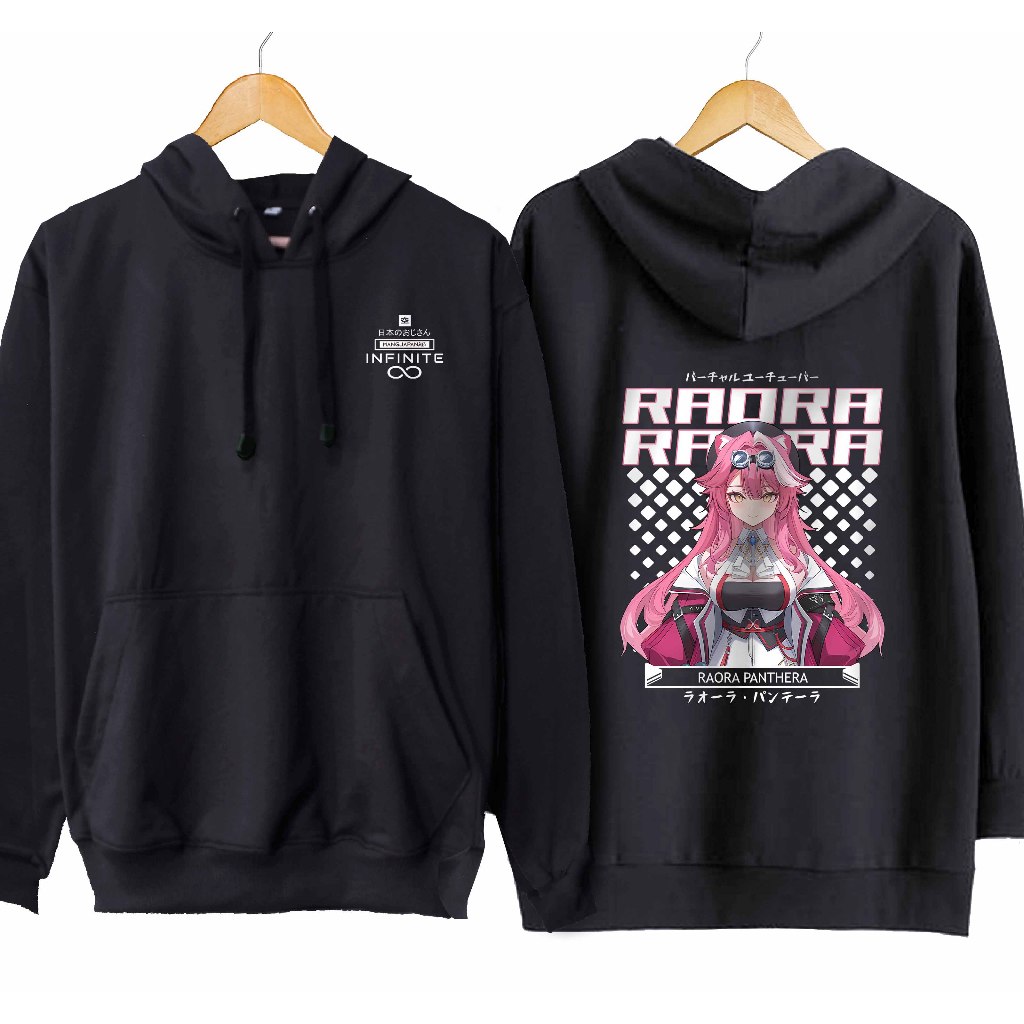 Jaket hoodie jumper infinite vtuber RAORA PANTHERA - HOLOLIVE ENG material cotton fleece