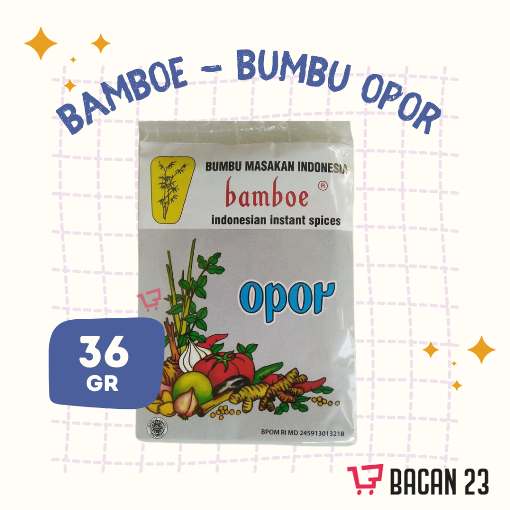 

Bamboe Bumbu Masak Instant Kemasan Lokal Rasa Opor (36gr) Bamboe Putih