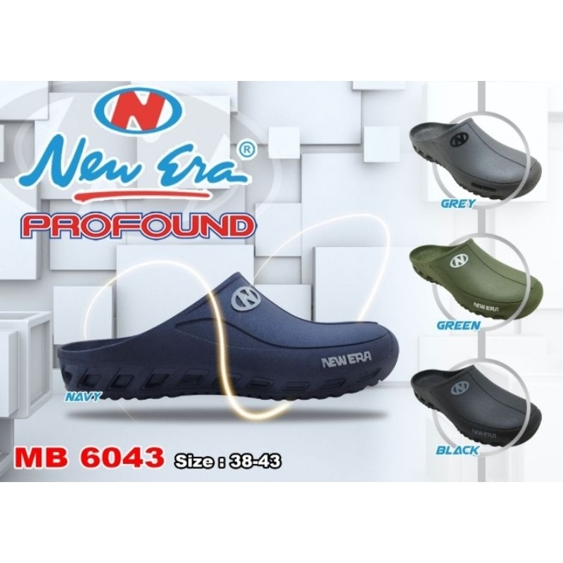 Sepatu Sandal Slop Karet Pria Dewasa New Era Profound MB 6043 Size 38-43