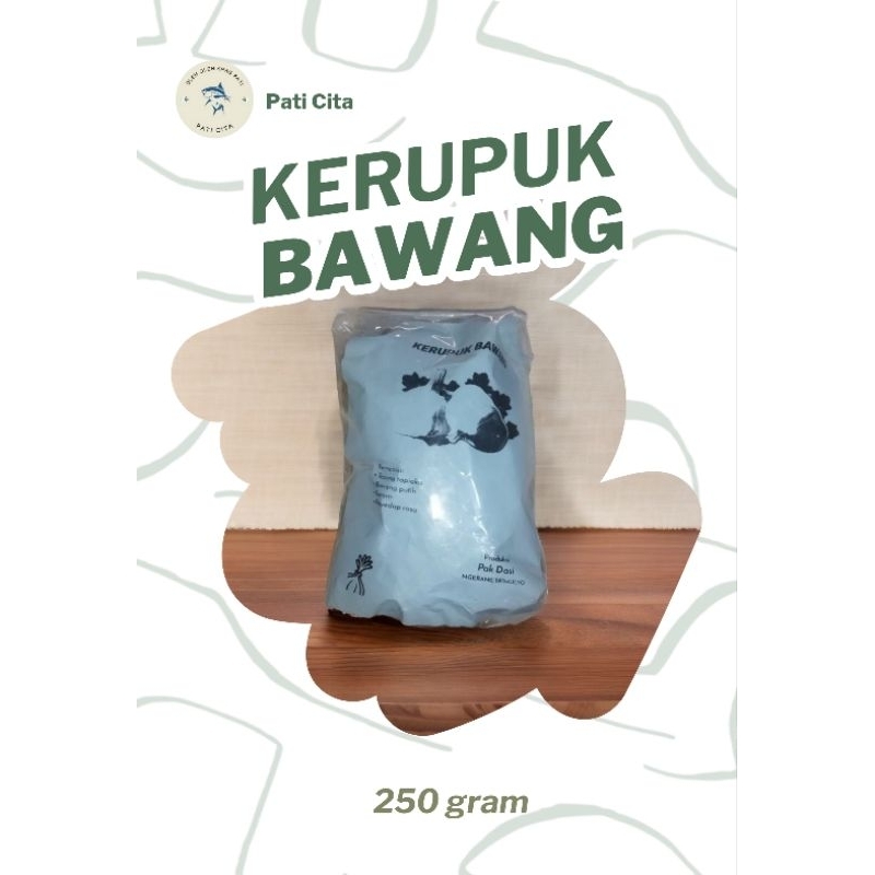 

Kerupuk Bawang Gurih khas juwana berat bersih 250 gram